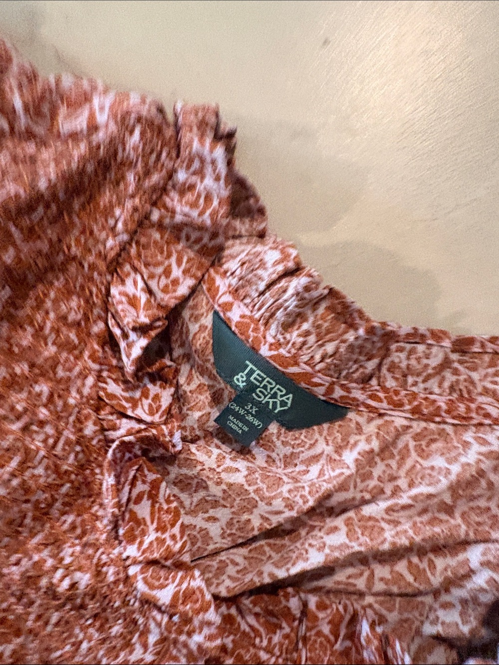 NWT 3X floral shirt 645 Terra and sky - Picture 6 of 8